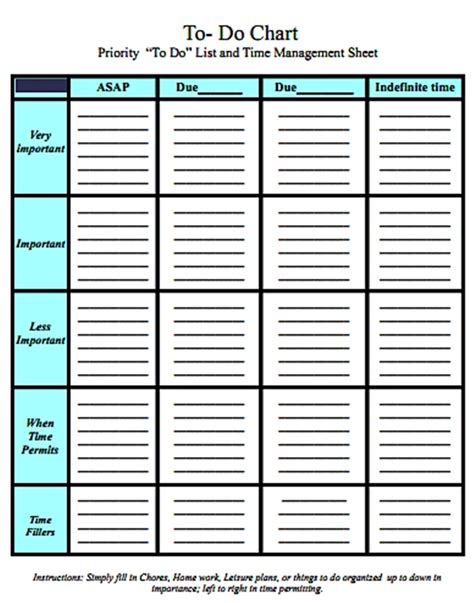 8 Best Images of Free Printable Time Management Charts - Printable Time ...