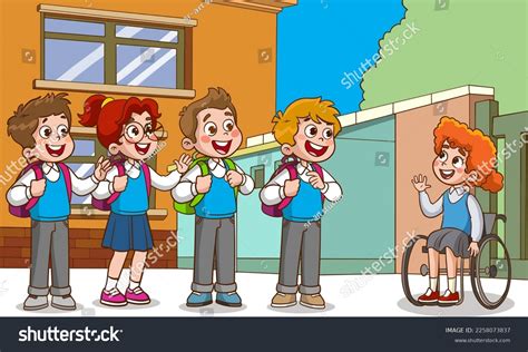 Group Students Kids Talking Cartoon Vector Stock Vector (Royalty Free) 2258073837 | Shutterstock