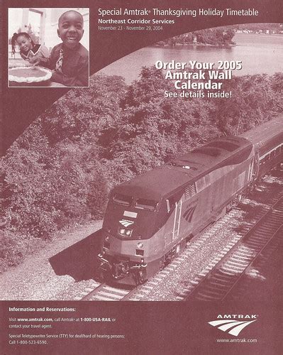 Amtrak Northeast Corridor Thanksgiving timetable - Novembe… | Flickr