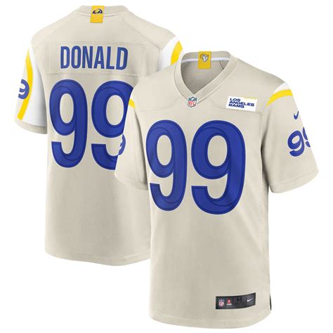 Aaron Donald Los Angeles Rams Nike Game Jersey - Bone - Walmart.com ...