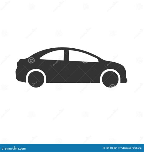 Car Icon Black on White Background.vector Illustration. Symbol Stock ...