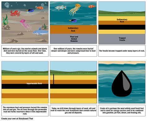 How Oil is Formed Storyboard by bella0807