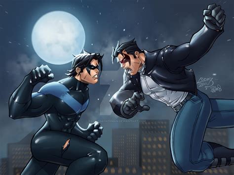 Nightwing VS Red Hood COLORED by LucasAckerman on DeviantArt