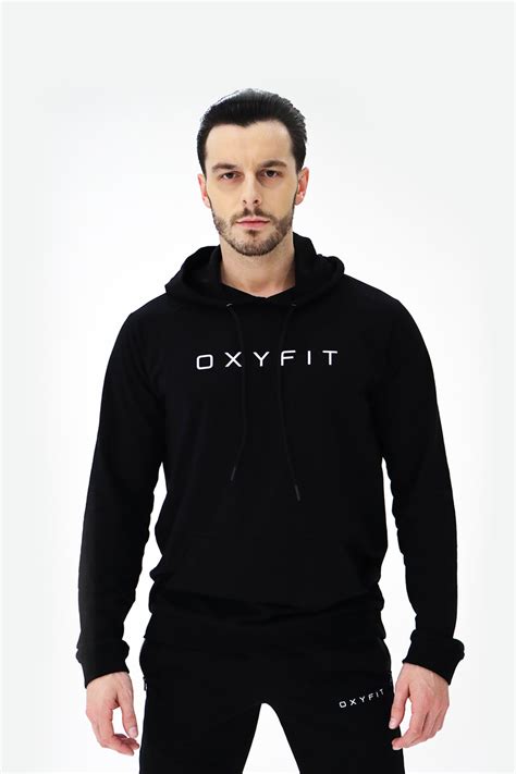 Oxyfit Mens Gym Hoodie | Black | Workout Jumper New Zealand