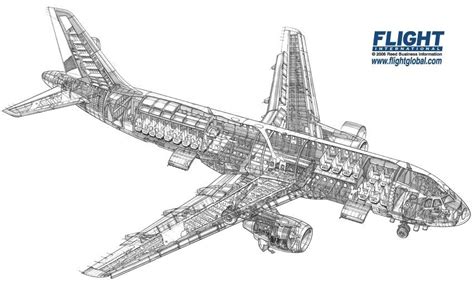 Airbus A320 cutaway drawing | Airplane drawing, Pilots aviation ...