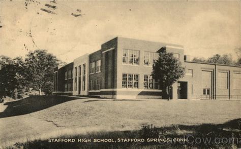 Stafford High School Stafford Springs, CT Postcard