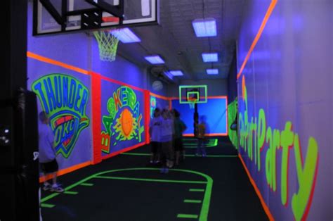 glow in dark basketball court | Sports themed room, Glow in the dark ...