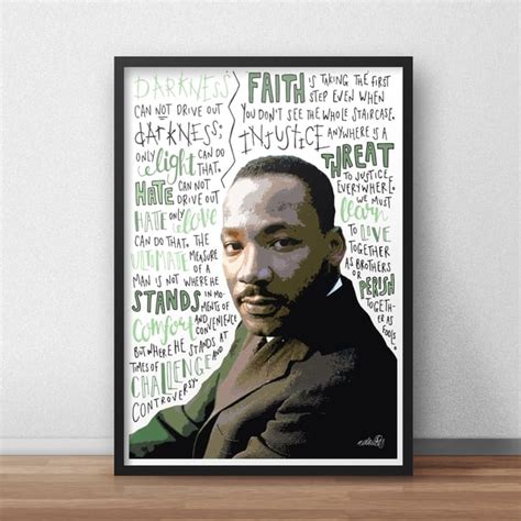 Martin Luther King, MLK INSPIRED Poster, Print ... - Folksy