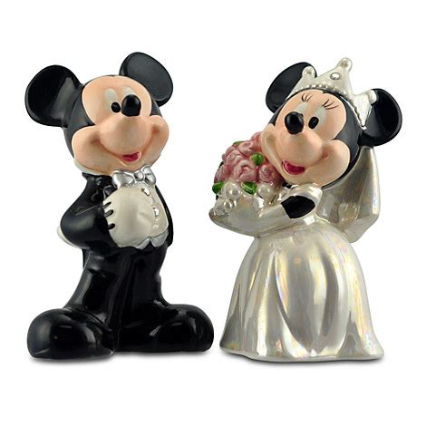 Disney Salt and Pepper Shakers - Mickey and Minnie Wedding