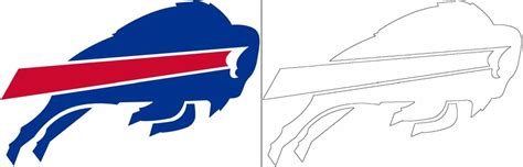 Buffalo Bills logo with a sample coloring page - Free coloring pages