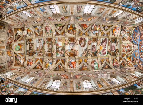 Ceiling of the Sistine Chapel in the Vatican in Rome Stock Photo - Alamy