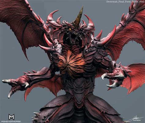 ArtStation - MonsterVerse Destroyah Redesign (Final Form) Concept Art | Godzilla, Concept art ...