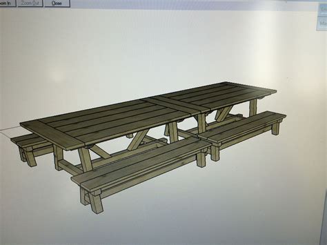 My sketchup model of farmhouse table based on shanty to chic and Anna white | Farmhouse table ...