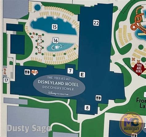 Villas at the Disneyland Hotel Map tall - MiceChat