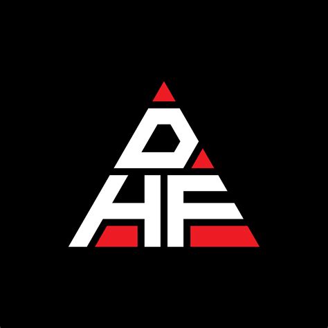 DHF triangle letter logo design with triangle shape. DHF triangle logo ...