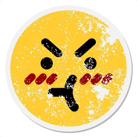 disbelief face circular sticker 12356507 Vector Art at Vecteezy