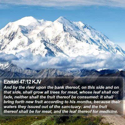 Ezekiel 47 Scripture Images - Ezekiel Chapter 47 KJV Bible Verse Pictures