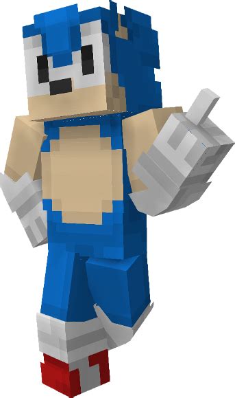 Classic Sonic The Hedgehog Minecraft Skin