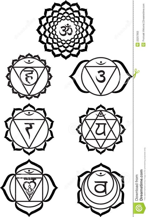 Chakra Symbols Black And White