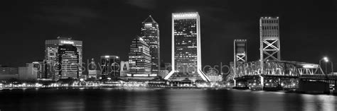 Jacksonville Skyline NIGHT Panoramic Photo Print Poster - Etsy