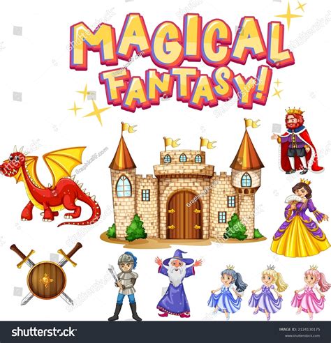 Set Fairy Tales Cartoon Characters Illustration Stock Vector (Royalty ...