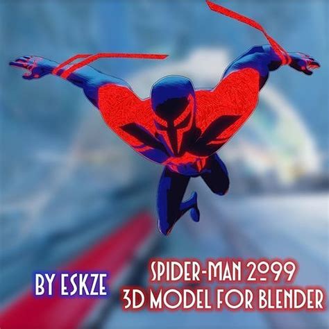 Spider-Man 2099 Across the spiderverse 3d model for blender 3D model ...