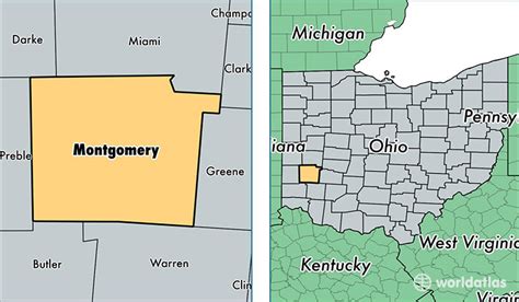 Montgomery County Ohio Map | Map Of West