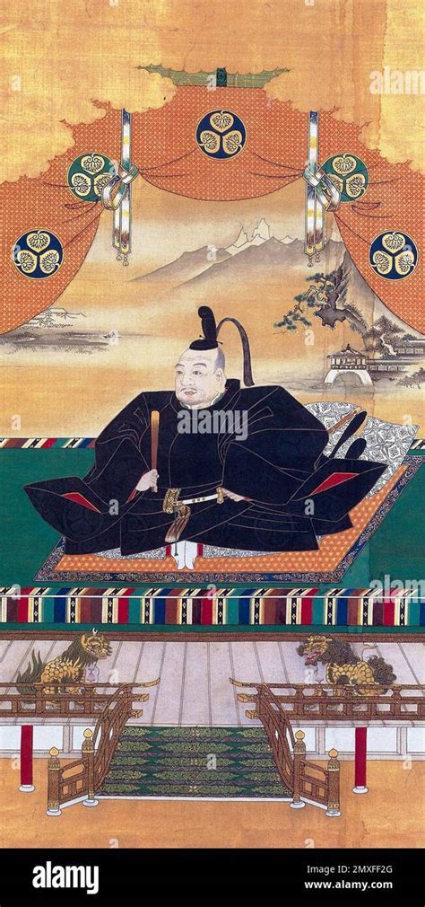 Tokugawa Ieyasu. Portrait of the founder and first shōgun of the Tokugawa Shogunate of Japan ...