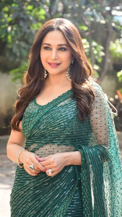 Madhuri Dixit & Her Most Gorgeous Looks In Green Saree