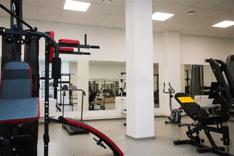 Gym Interior with Equipment Stock Photo - Image of sport, interior: 193043438