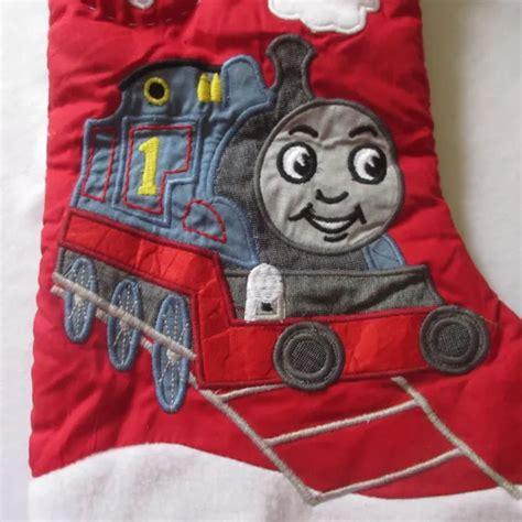 THOMAS THE TANK Engine Train Pottery Barn Kids Red Christmas Stocking O1063 $15.87 - PicClick