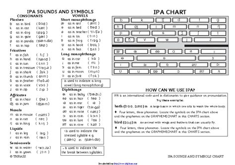 Ipa Sounds And Symbols Chart - PDFSimpli