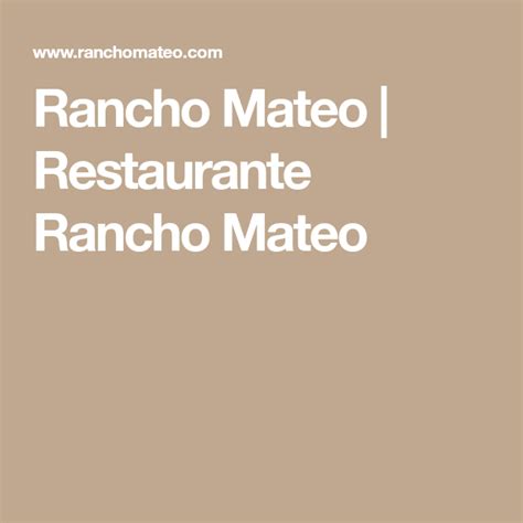 rancho mateo restaurante, rancho mateo is located in the center of this