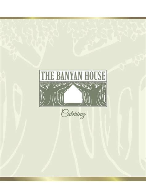 Catering Menu – The Banyan House Restaurant – Wellen Park