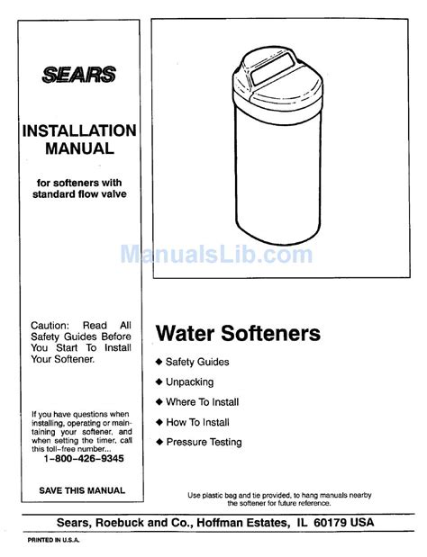 Sterling Water Softener Manual