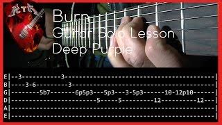 Burn Guitar Solo Lesson - Deep Purple (with tabs) Chords - ChordU