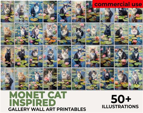 Monet Waterlily Cat Cat Poster Monet Cat Art Monet Monet - Etsy in 2023 ...