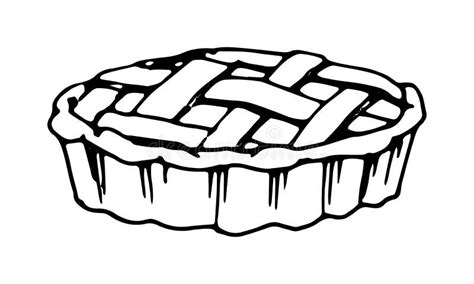 Black And White Whole Pie Clipart