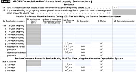 IRS Form 4562 Instructions - Depreciation & Amortization