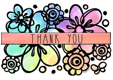 Thank You Pretty Flower Printable Card - 100 Directions