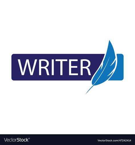 Writer logo Royalty Free Vector Image - VectorStock