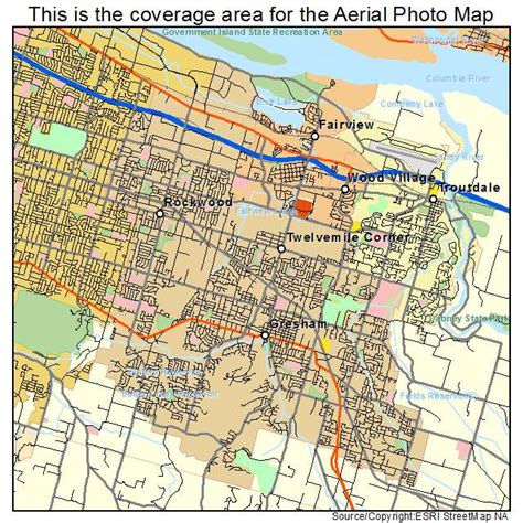 Aerial Photography Map of Gresham, OR Oregon