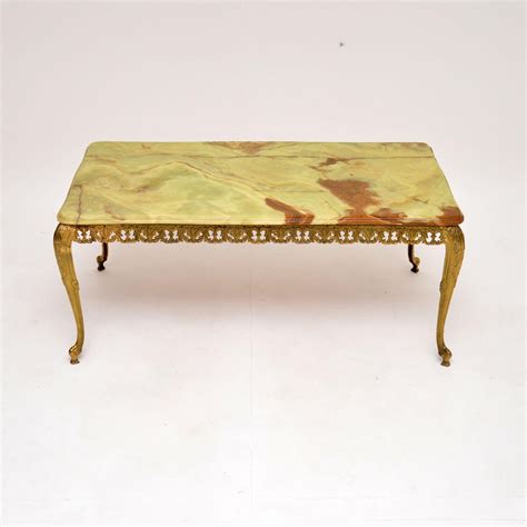 Antique French Brass and Onyx Coffee Table For Sale at 1stDibs | vintage onyx coffee table