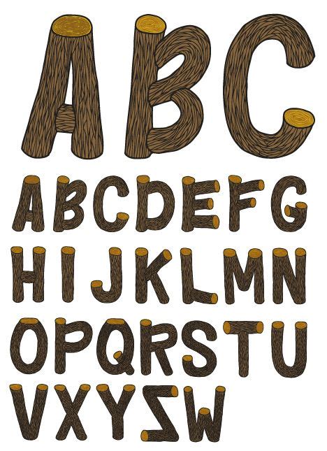 Image result for wood letter font | Lettering alphabet fonts, Lettering ...