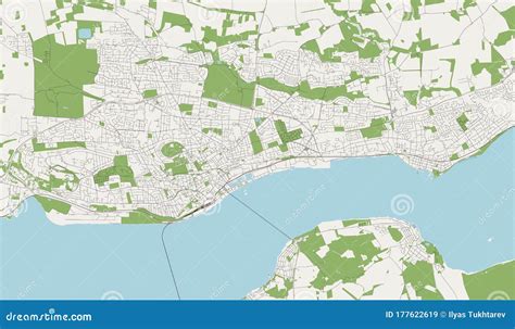 Map of the City of Dundee, Scotland, UK Stock Illustration - Illustration of country, cyrus ...