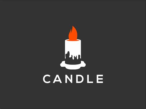 candle logo design by satset Std on Dribbble