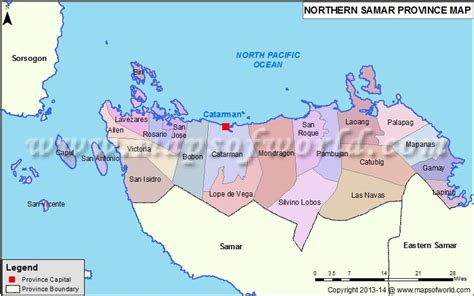 Northern Samar Map | Map of Northern Samar Province, Philippines