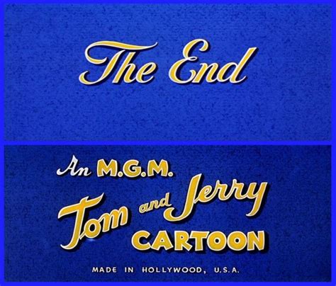 The End Mgm Tom And Jerry Cartoon Chuck Jones Logo