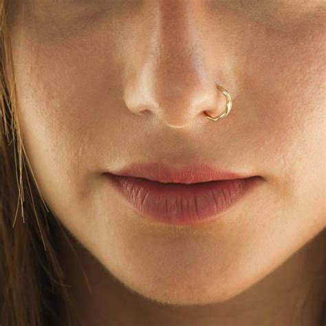 Nose Piercing Tribal Piercing Silver Nose Hoop Gold Nose - Etsy Israel ...