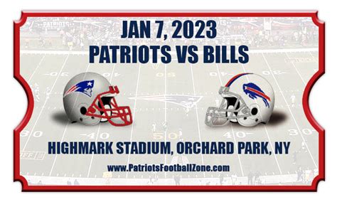 New England Patriots vs Buffalo Bills Football Tickets | 01/08/22